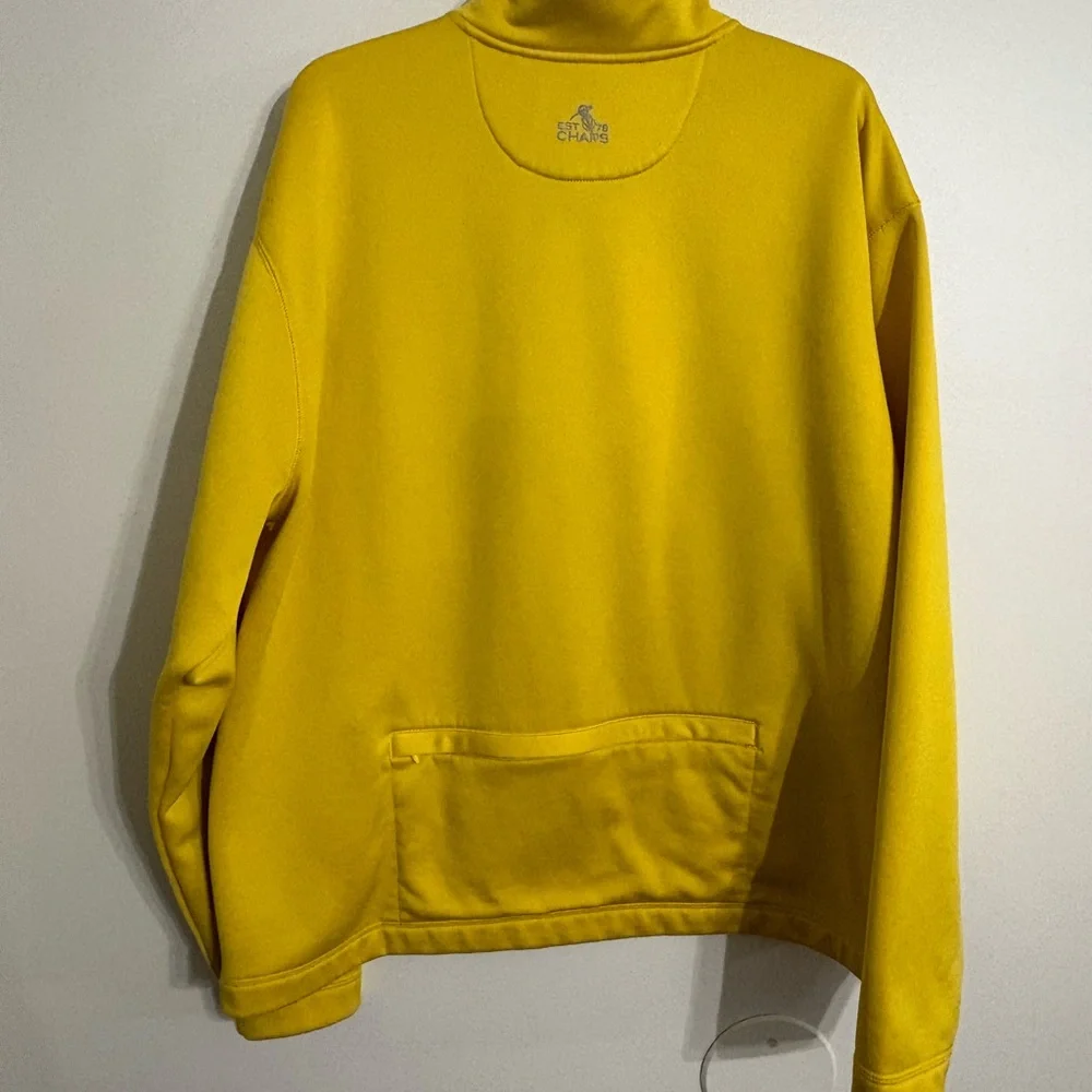 Chaps Mustard Yellow Cozy 1/4 Zip Up jacket with Stand-Up Collar Size XXLARGE